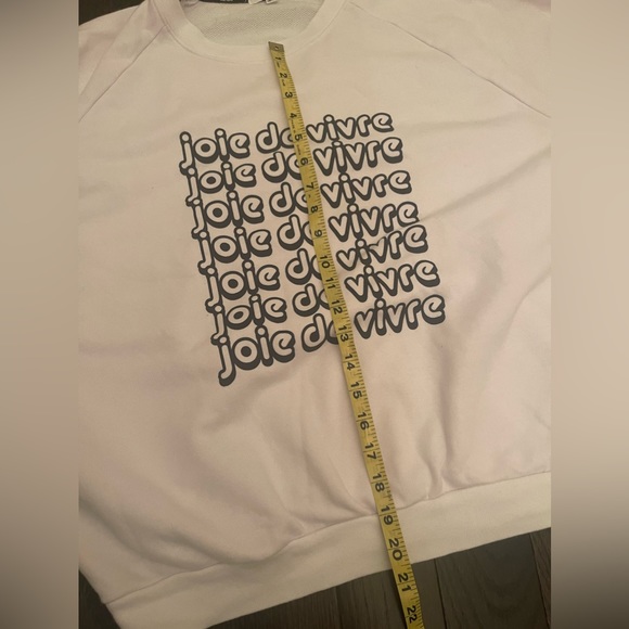 KENSIE Joie de Vivre Graphic White Sweatshirt Large - Picture 13 of 16